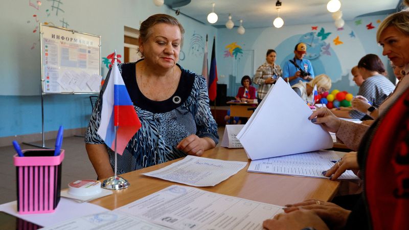 ‘The results are already well-known’: Polls open in Russia-occupied Ukrainian territory