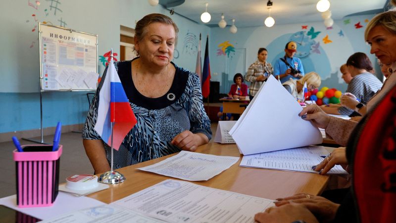 NextImg:'The results are already well-known': Polls open in Russia-occupied Ukrainian territory | CNN