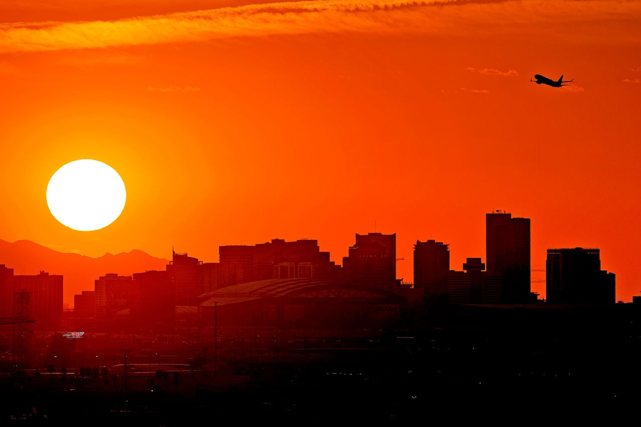 Phoenix in the US endured a record-breaking 31 consecutive days of 110F-plus (43C) temperatures.