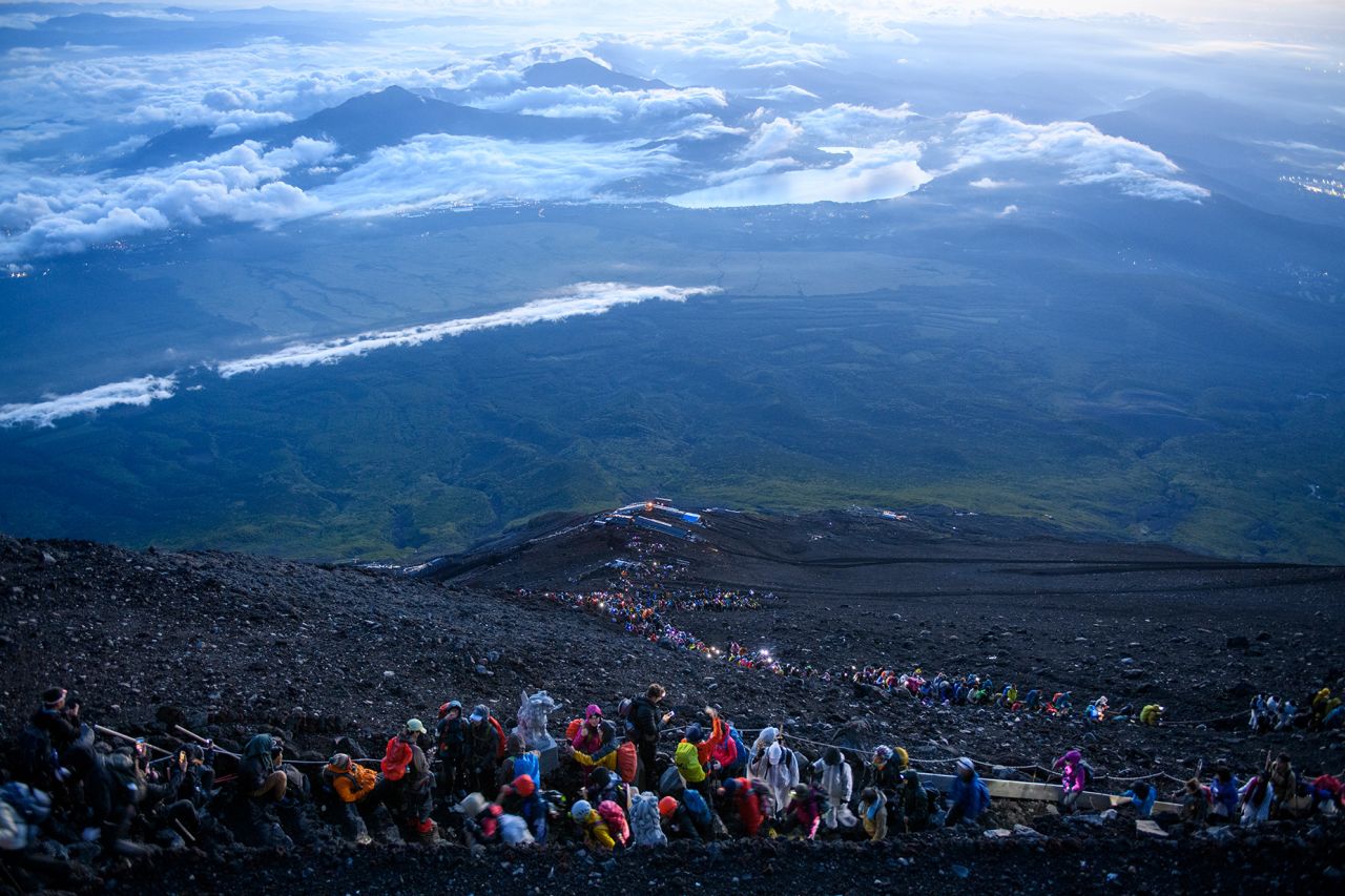 Experts say the mountaineering experience at Mount Fuji is in sharp decline because of the crowds.