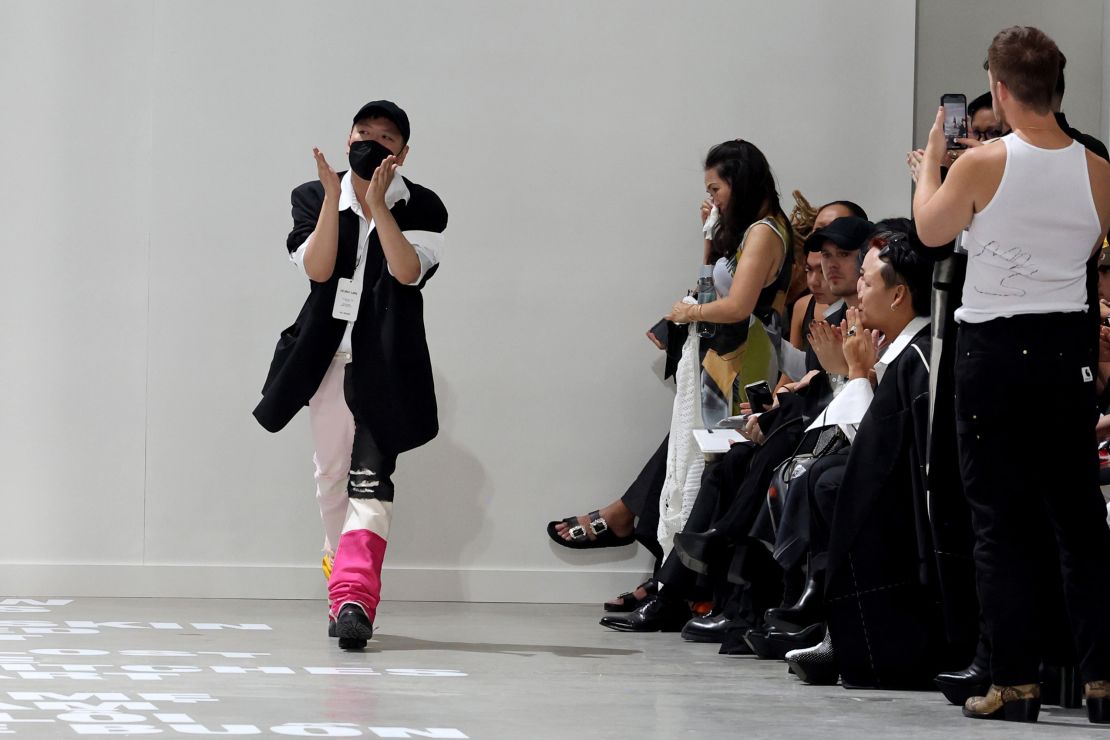 NEW YORK, NEW YORK - SEPTEMBER 08: Peter Do (L) walks the runway at the Helmut Lang fashion show during New York Fashion Week - September 2023: The Shows on September 08, 2023 in New York City. (Photo by Cindy Ord/Getty Images)