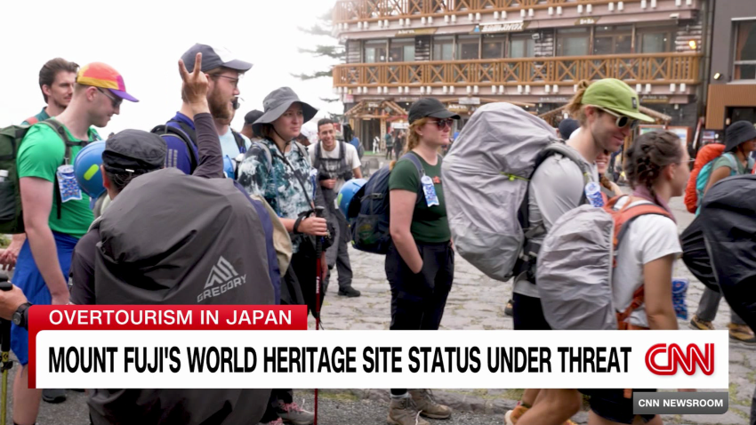 over tourism threatens mt. fuji world heritage status