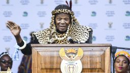 DURBAN, SOUTH AFRICA - OCTOBER 29: Prince Mangosuthu Buthelezi at the certificate handover ceremony at Moses Mabhida Stadium on October 29, 2022 in Durban, South Africa. The ceremonial handover of the certificate of recognition to King Misuzulu ka Zwelithini follows the traditional coronation ceremony held last month. (Photo by Darren Stewart/Gallo Images via Getty Images)