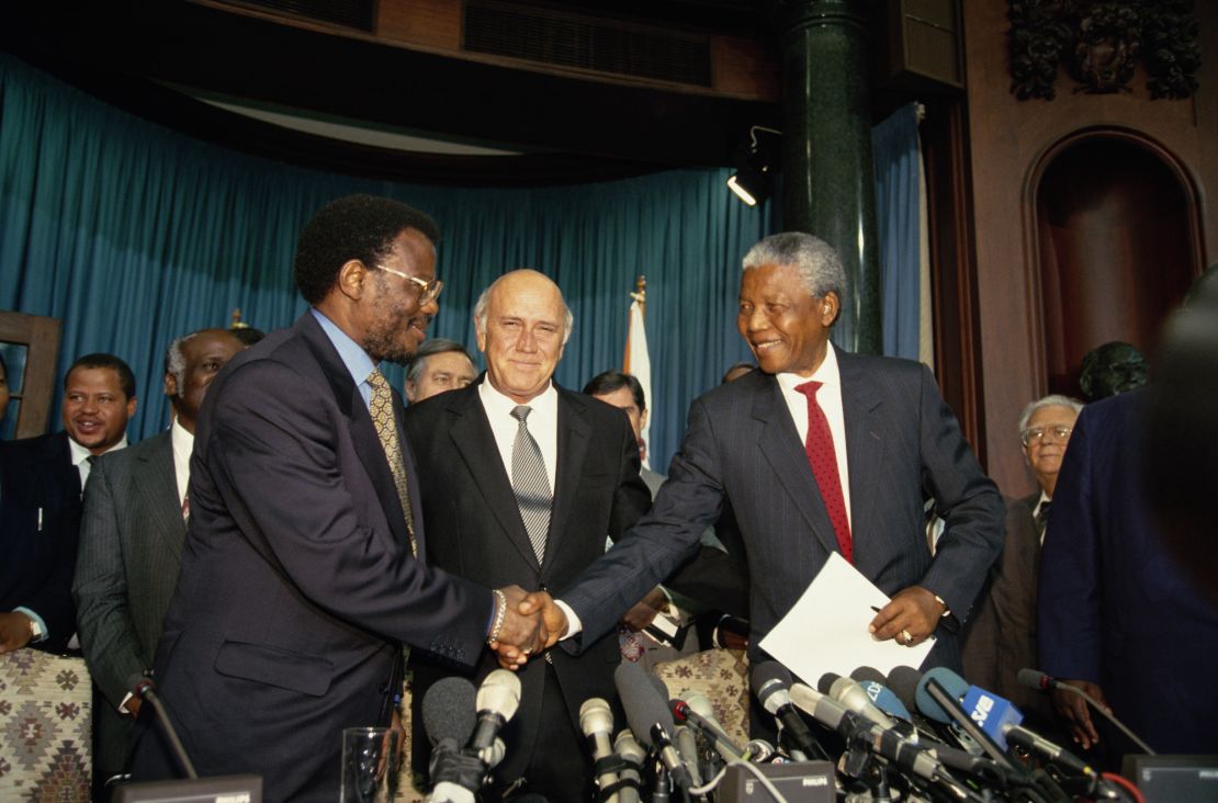 After years of clashes between Buthelezi's Inkatha Freedom Party and the ANC, the Zulu chief was appointed minister of home affairs in a coalition government formed by ANC leader Nelson Mandela in 1994.  