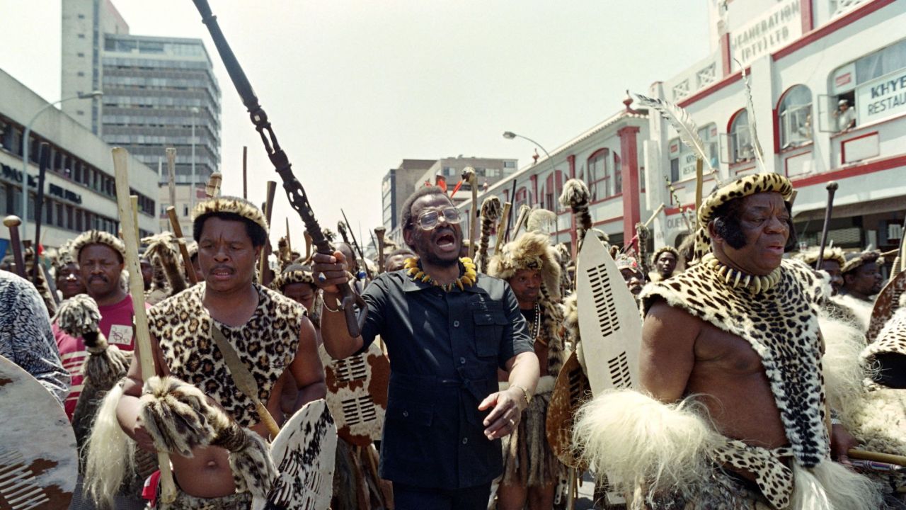 Buthelezi and his liberation movement Inkatha ye Nkululeke ye Sizwe clashed with the African National Congress (ANC) over many years, particularly throughout the 1980s during rebellions against apartheid.