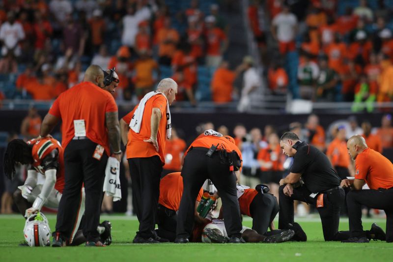 Miami Hurricanes safety Kamren Kinchens injured during Texas AandM game CNN