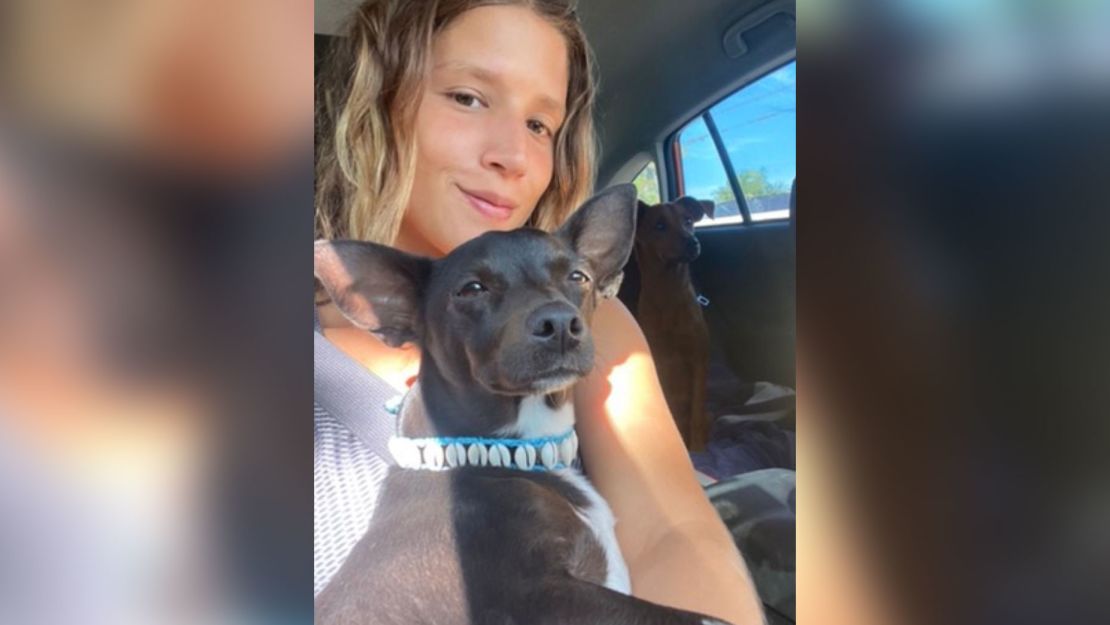 Paula Rodriguez poses with her dog, Maia, in a photo taken sometime before she was lost.