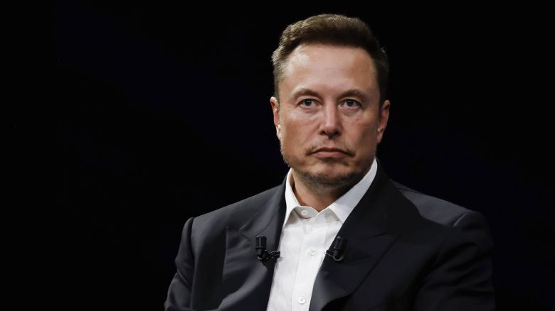 Conference by Elon Musk at Viva technology startups and innovation fair 2023 in Paris, France, on June 16, 2023 .