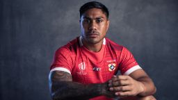 PARIS, FRANCE - SEPTEMBER 08: Malakai Fekitoa of Tonga poses for a portrait during the Tonga Rugby World Cup 2023 Squad photocall on September 08, 2023 in Paris, France. (Photo by Karl Bridgeman - World Rugby/World Rugby via Getty Images)