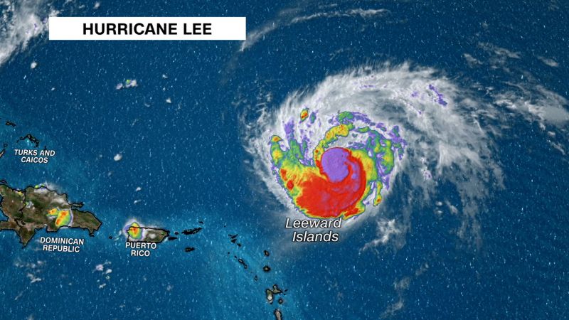 След урагана Ли: ожидается, что шторм станет сильнее и медленнее, прежде чем совершить критический поворот на север.