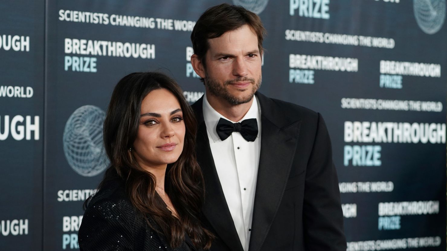 Mila Kunis, left, and Ashton Kutcher arrive at the ninth Breakthrough Prize Awards on Saturday, April 15, 2023, at The Academy Museum of Motion Pictures in Los Angeles. (Photo by Jordan Strauss/Invision/AP)