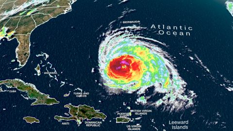 Hurricane Lee churns in the Atlantic Ocean on Tuesday, September 12.