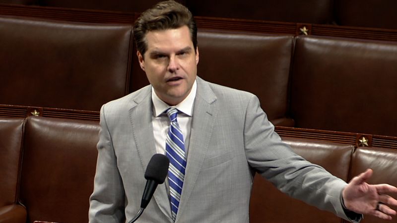 Watch: Gaetz threatens McCarthy with a motion to vacate from House floor