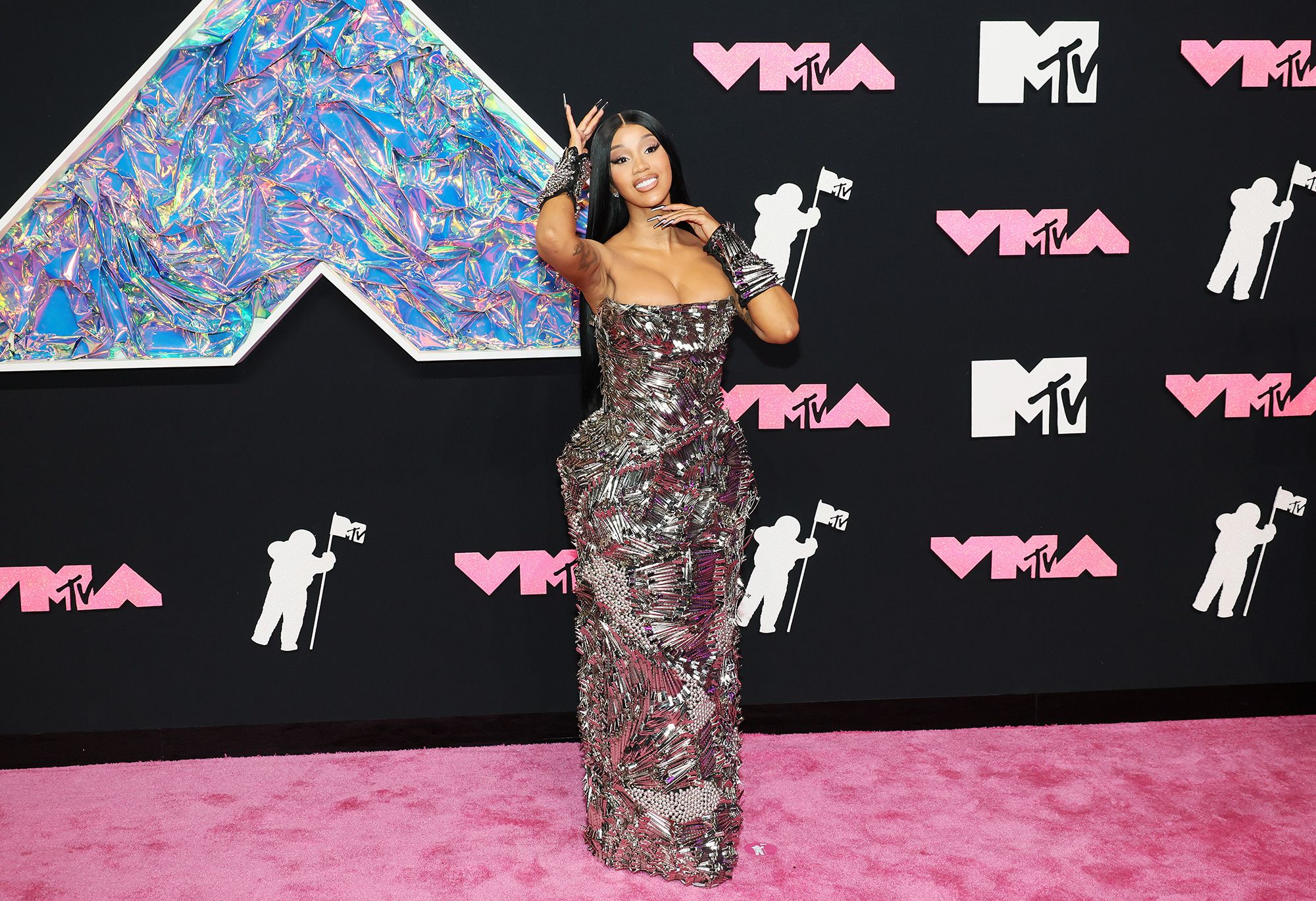 Megan Thee Stallion Wears Sheer Corset Dress at the 2023 MTV VMAs