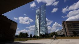 An exterior view of the European Central Bank (ECB) before a meeting of the ECB Governing Council in Frankfurt am Main, Germany, 15 June 2023.
