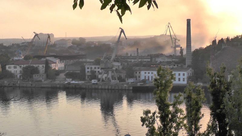 NextImg:Ukrainian missiles strike Russian shipyard in Crimea | CNN