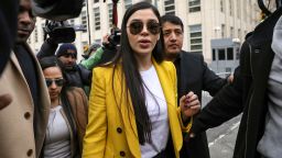 Emma Coronel Aispuro, the wife of Joaquin Guzman, the Mexican drug lord known as "El Chapo", exits the Brooklyn Federal Courthouse, during the trial of Guzman in the Brooklyn borough of New York, U.S., February 11, 2019.  REUTERS/Brendan McDermid