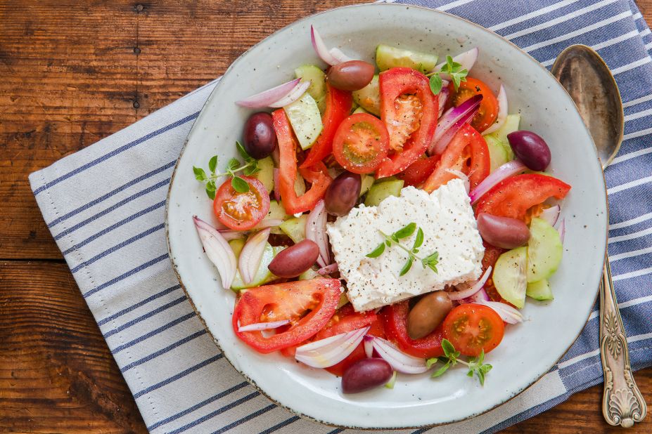 <strong>Choriatiki (Χωριάτικη): </strong>The taste of Greece in one classic salad.