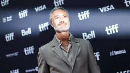 Director Taika Waititi arrives on the red carpet ahead of the premiere of "Next Goal Wins" at the Toronto International Film Festival, in Toronto, Sunday, Sept. 10, 2023. (Cole Burston/The Canadian Press via AP)