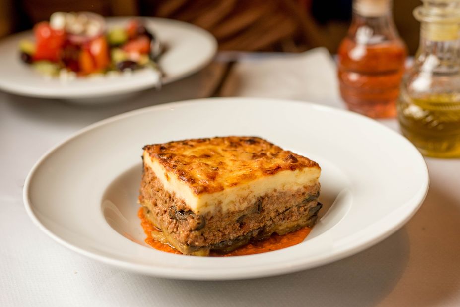 <strong>Moussaka (Μουσακάς): </strong>One of the most well known Greek dishes, moussaka is made up of layers of minced meat, slices of potatoes and eggplant.
