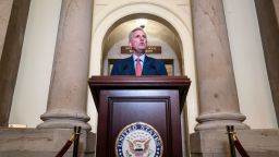 Speaker of the House Kevin McCarthy speaks at the Capitol in Washington, Tuesday, Sept. 12, 2023.