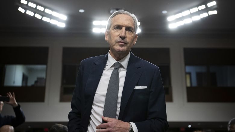 Former Starbucks CEO Howard Schultz arrives before a Senate Health, Education, Labor and Pensions Committee hearing on Starbucks' union busting practices, at the U.S. Capitol, in Washington, D.C., on Wednesday, March 29, 2023. (Graeme Sloan/Sipa USA)(Sipa via AP Images)
