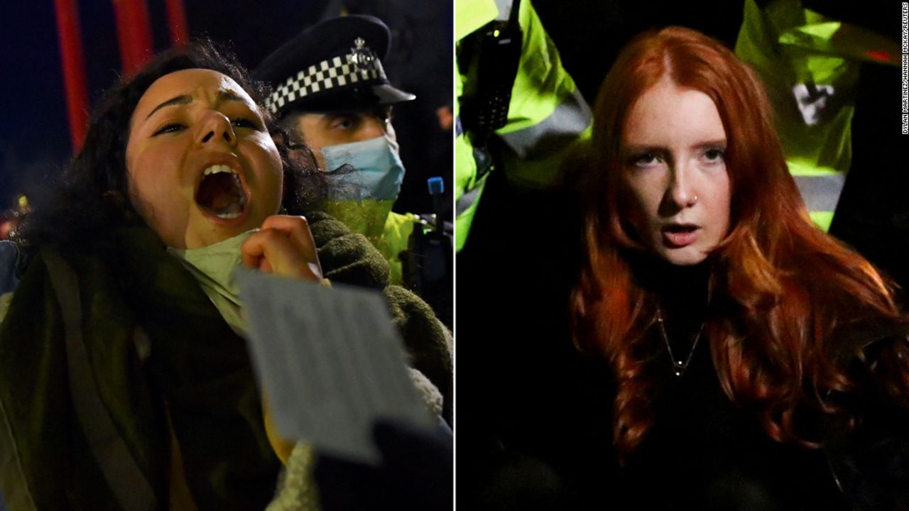 Dania Al-Obeid, left, and Patsy Stevenson have been paid damages and received an apology from the Metropolitan Police. 