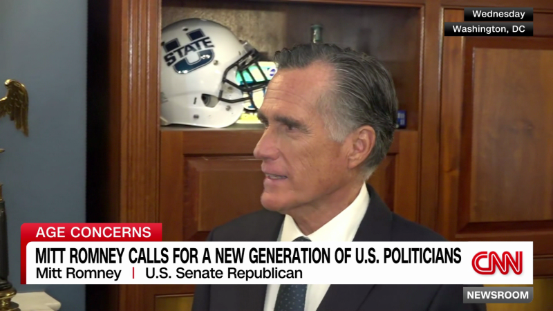 U.S. Senator Mitt Romney calls for a younger generation of politicians | CNN Politics