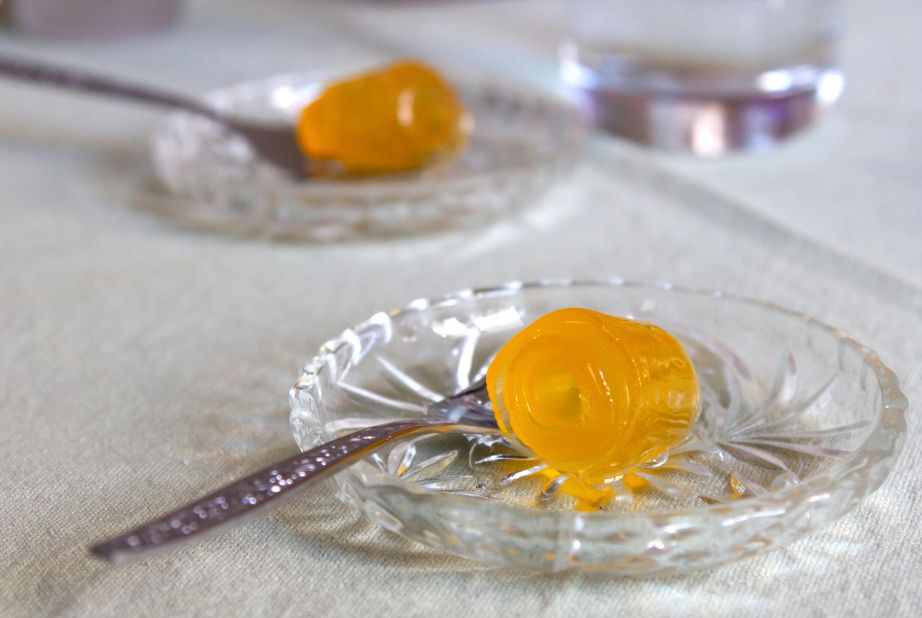 <strong>Spoon sweets (Γλυκά κουταλιού):</strong> A traditional part of Greek cuisine, sweet preserves are served in a spoon as a gesture of hospitality in Greece.
