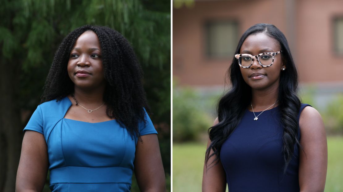 Olu Abiona, left, and Cynthia Ziwawo