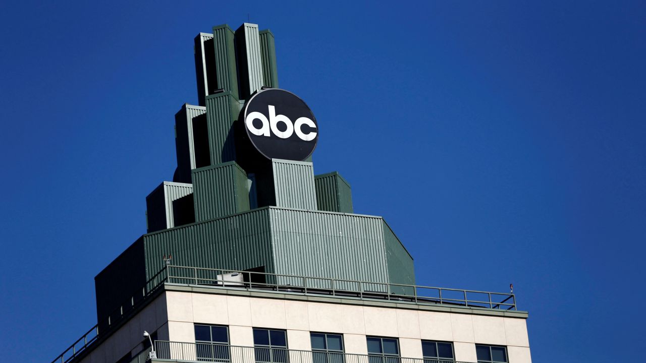 A logo for ABC is pictured atop a building in Burbank, California February 5, 2014.