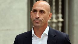 Former president of the Spanish football federation Luis Rubiales leaves the Audiencia Nacional court in Madrid on September 15, 2023. Five days after resigning as Spain's football chief, Luis Rubiales was due in court today on sexual assault charges over forcibly kissing women's World Cup player Jenni Hermoso. The 46-year-old has been summoned to Madrid's Audiencia Nacional court at midday (1000 GMT) where he will appear before Judge Francisco de Jorge who is heading up the investigation. (Photo by Thomas COEX / AFP) (Photo by THOMAS COEX/AFP via Getty Images)