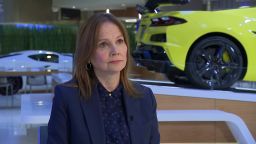 General Motors CEO Mary Barra during an interview with CNN's Vanessa Yurkevich in Detroit on September 15.