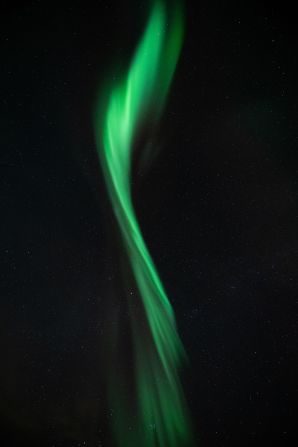 Monika Deviat's image of an abstract aurora in the shape of a brushstroke topped the Aurorae category. "We are accustomed to seeing aurora from an earthly perspective with mountains, trees and humanmade structures framing the dancing lights. This photograph offers something different, showcasing the beauty of the aurora in isolation," said judge Katherine Gazzard.