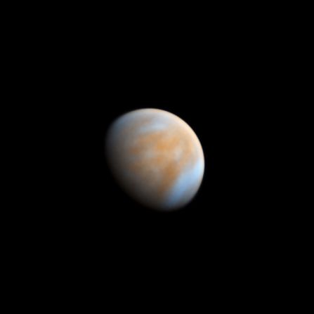 Tom Williams topped the Planets, Comets & Asteroids category for photographing a unique view of Venus using infrared or ultraviolet false color. "Capturing these atmospheric details from the sunlit side of the planet when it is so far from Earth is a remarkable achievement," said judge László Francsics.