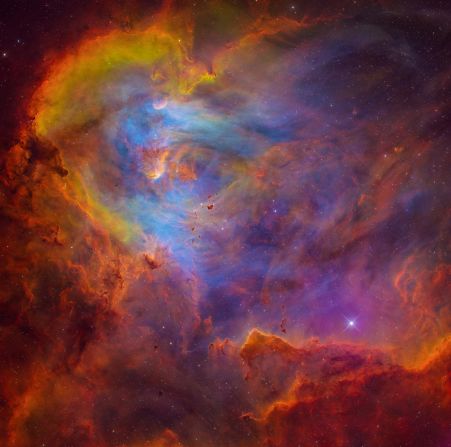 The Young Astronomy Photographer of the Year was awarded to two 14-year-old boys from China—Runwei Xu and Binyu Wang—who captured the vibrant colors of the Running Chicken Nebula. The giant cloud of dust and gas is nicknamed that because it looks like a giant chicken running across the sky, according to NASA.