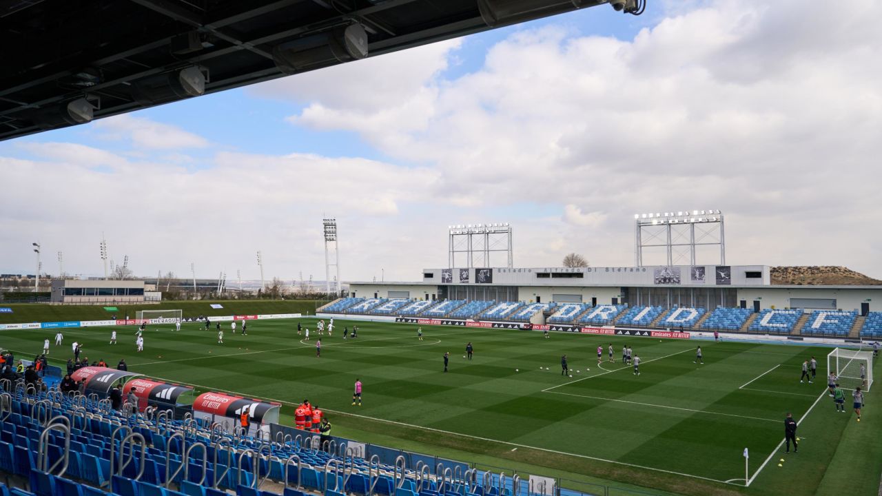  A general view inside the stadium at Estadio Alfredo Di Stefano on March 01, 2023 in Madrid, Spain, which is used by Real Madrid Castilla.