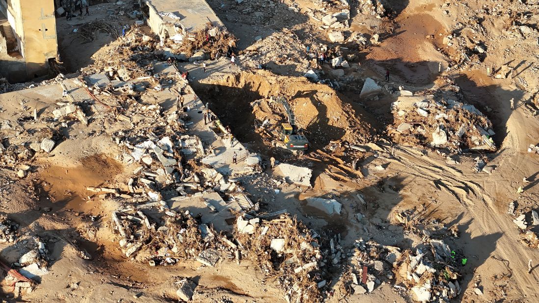 Devastation is seen in Derna on September 15. 