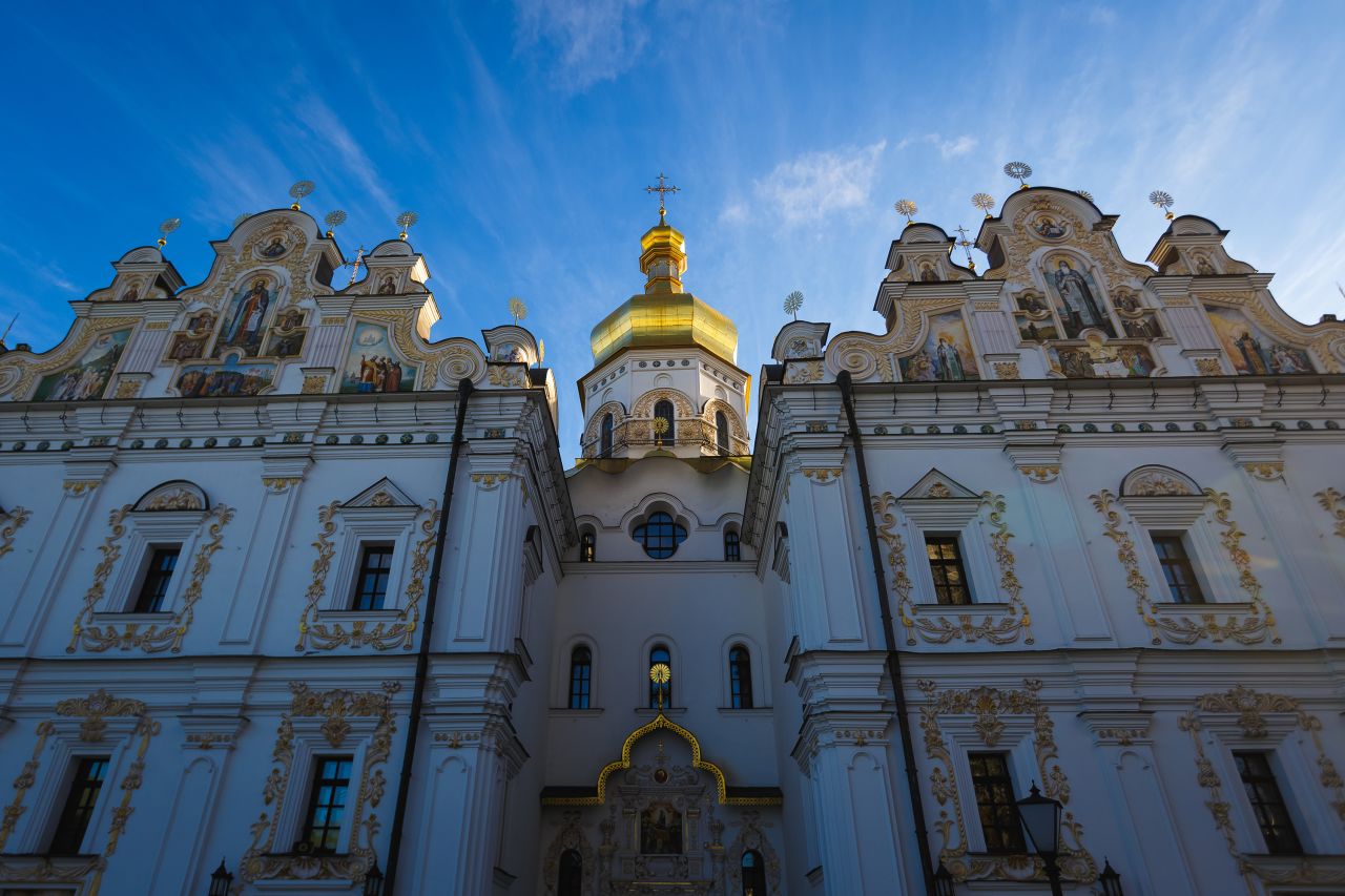 Dormition Cathedral of Kyiv-Pechersk Lavra on February 15, 2023 in Kyiv, Ukraine. Metropolitan Epiphany of Kyiv and All Ukraine perform the liturgy in the Refectory Church of the Kyiv-Pechersk Lavra.