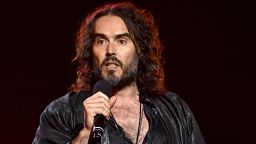 Russell Brand speaks onstage during MusiCares Person of the Year honoring Aerosmith at West Hall at Los Angeles Convention Center on January 24, 2020 in Los Angeles, California.