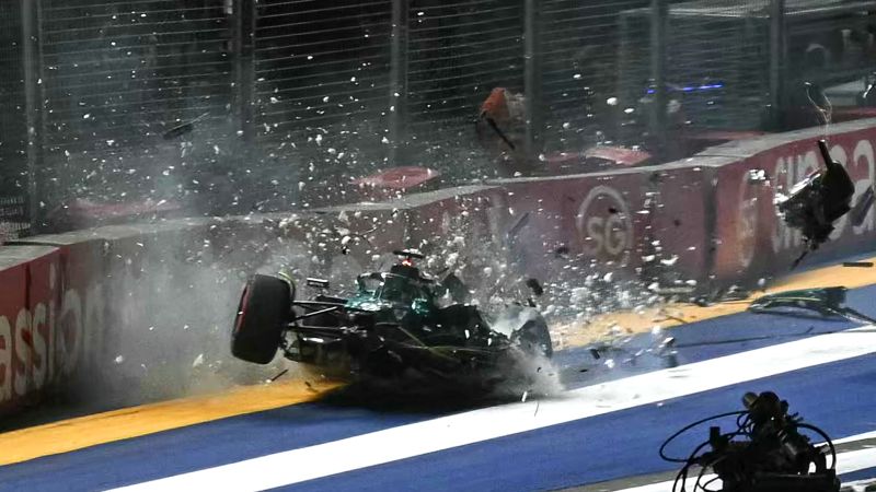 Lance Stroll: Kierowca Formuły 1 ulega poważnemu wypadkowi podczas kwalifikacji do Grand Prix Singapuru