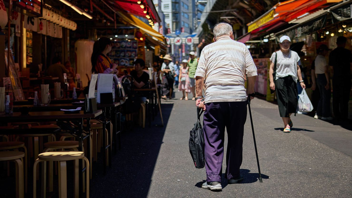Japan's proportion of elderly people is the highest in the world.