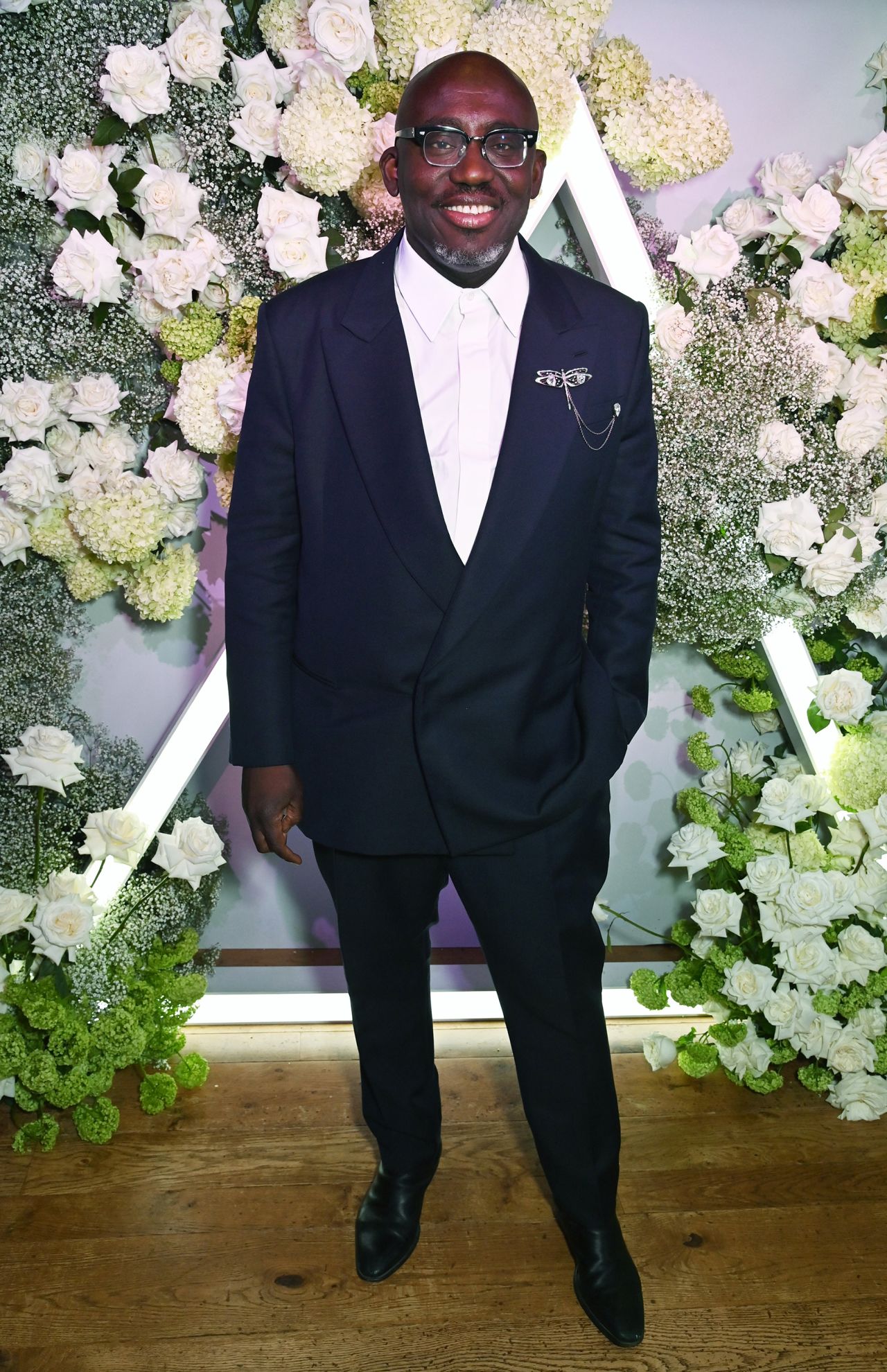 LONDON, ENGLAND - SEPTEMBER 14: Editor-In-Chief of British Vogue Edward Enninful attends the officially party celebrating Vogue World: London 2023 at George Mayfair on September 14, 2023 in London, England. (Photo by David M. Benett/Dave Benett/Getty Images)