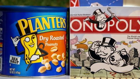 Containers of Planters Dry Roasted Peanuts on Thursday, Dec. 10, 2020. (AP Photo/Jon Elswick)

CHICAGO - OCTOBER 22:  Monopoly games made by Parker Brothers, a subsidiary of Hasbro, are offered for sale at a Toys R Us store October 22, 2007 in Chicago, Illinois. Hasbro today reported a 62 percent rise in quarterly profit.  (Photo by Scott Olson/Getty Images)