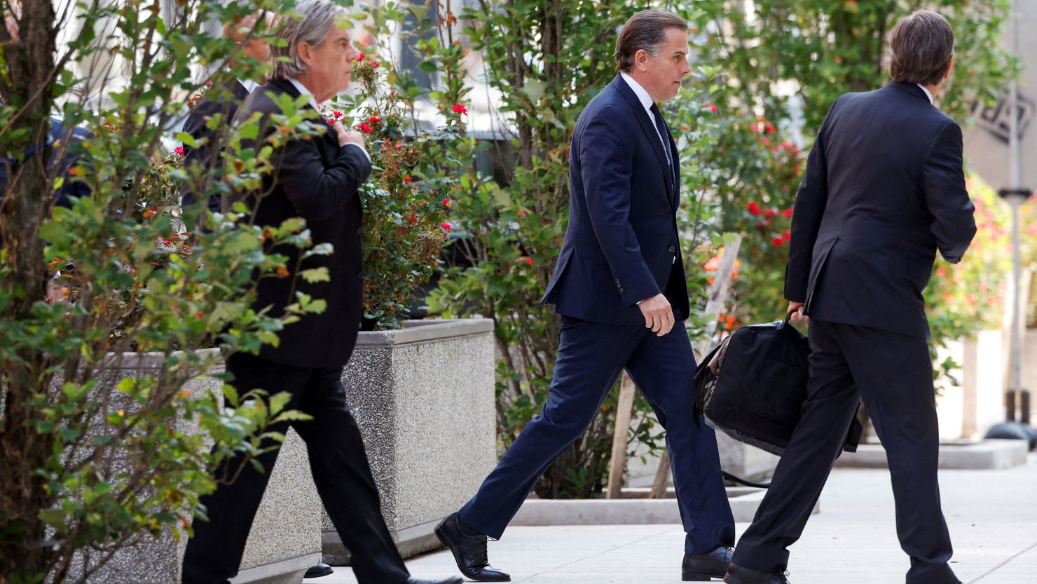 Hunter Biden arrives at federal court to plead guilty to two misdemeanor charges of willfully failing to pay income taxes in Wilmington, Delaware, on July 26.