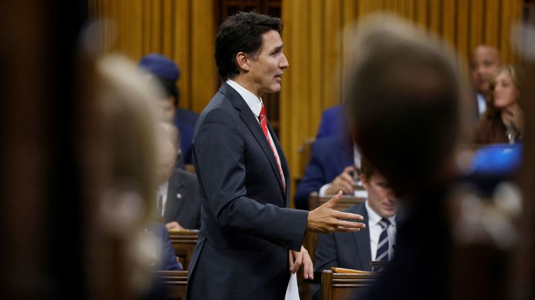 Canadian Prime Minister Justin Trudeau speaks during Question Period in the House of Commons on Parliament Hill in Ottawa, Ontario, Canada September 18, 2023. 