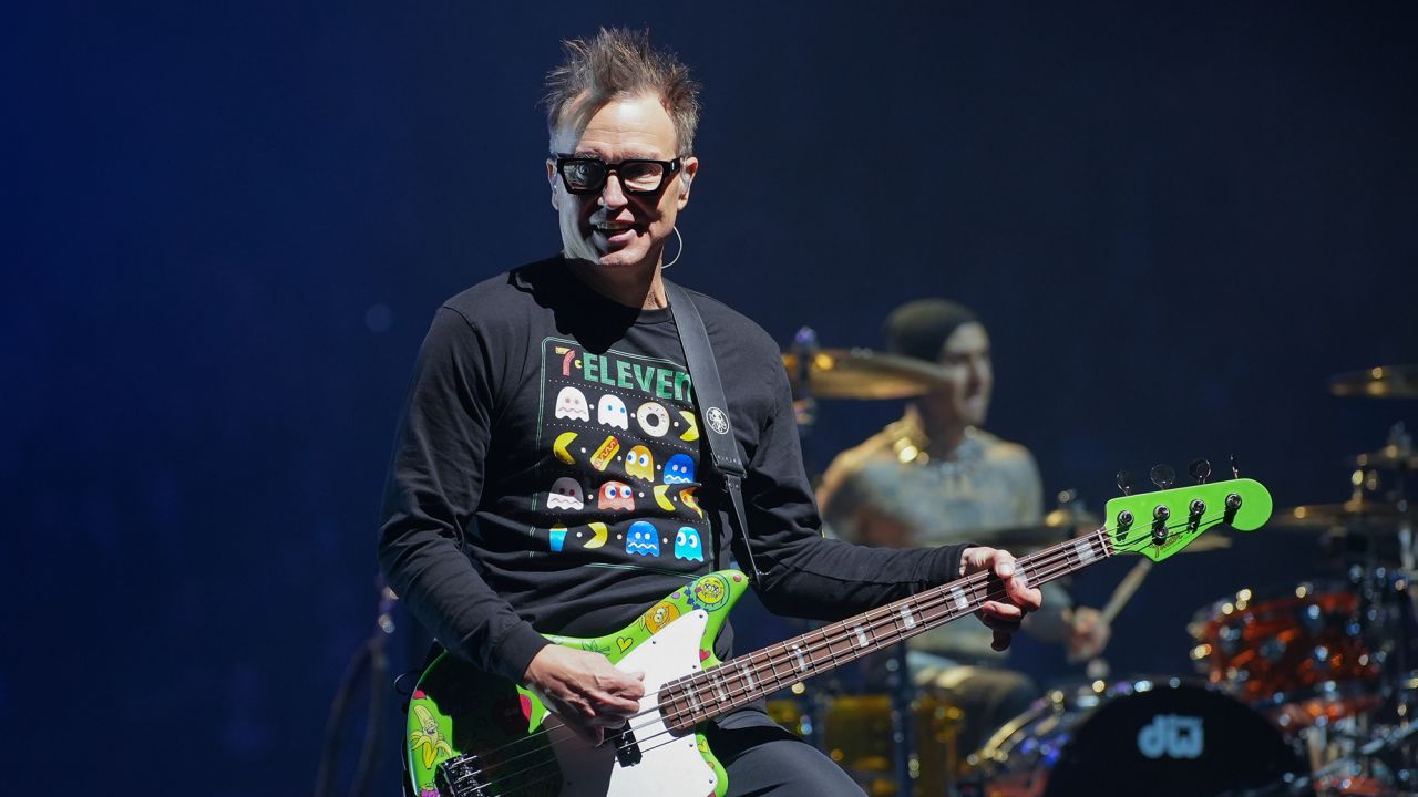 Mark Hoppus of Blink-182 performs onstage at Madison Square Garden on May 19, 2023 in New York City. 