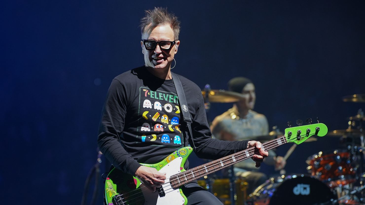 Mark Hoppus of Blink-182 performs onstage at Madison Square Garden in May.