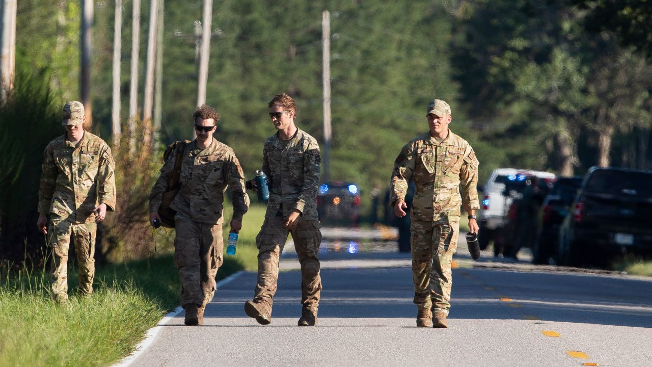 Airmen from Joint Base Charleston during the recovery process for the jet
