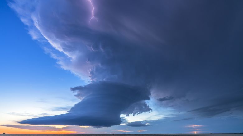 Particularly in the USA, storm chasers can offer valuable on-the-ground data for meteorological study. Pictured here: A supercell paints the sky above Texas, USA. 2021